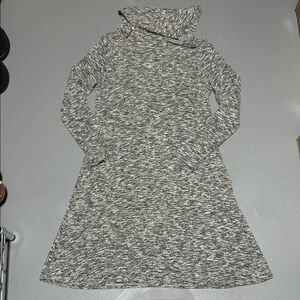 Soft Surroundings Soft Gray Longsleeve Dress with Collar (Women’s Size Medium)